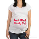 YF0014 Pregnancy Women Short Sleeve White Tee Shirt Funny Maternity T-shirts