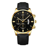 Men's Crystal Stainless Steel Analog Quartz Wrist Watch