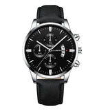 Men's Crystal Stainless Steel Analog Quartz Wrist Watch