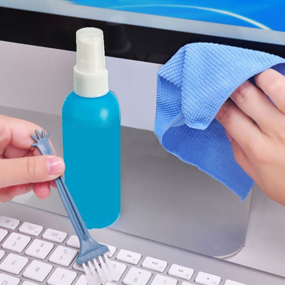 Screen Cleaning Kit Cleaner Laptop Computer LCD LED Monitor TV Cleaner Plasma Screen Cleaning Cloth Brush Kits